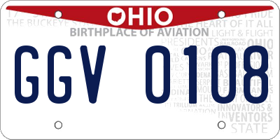 OH license plate GGV0108