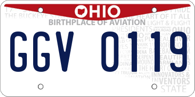OH license plate GGV0119