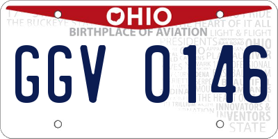 OH license plate GGV0146