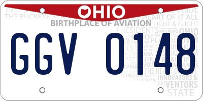 OH license plate GGV0148