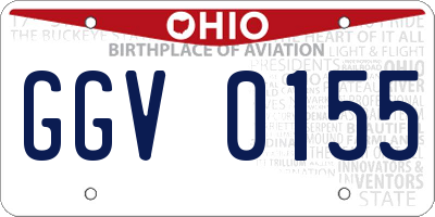 OH license plate GGV0155
