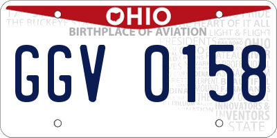 OH license plate GGV0158