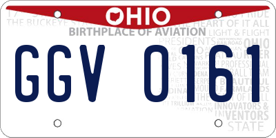 OH license plate GGV0161