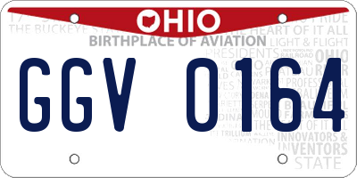OH license plate GGV0164