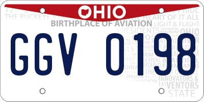 OH license plate GGV0198