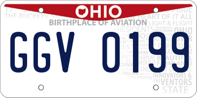 OH license plate GGV0199