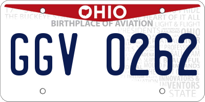 OH license plate GGV0262