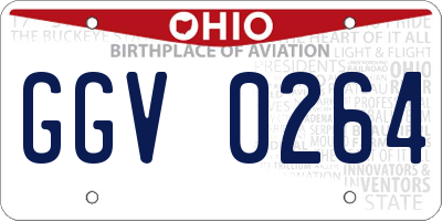 OH license plate GGV0264