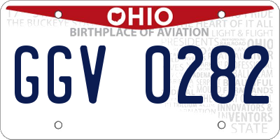 OH license plate GGV0282