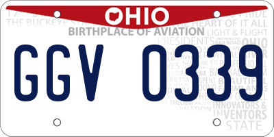 OH license plate GGV0339