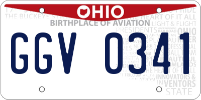 OH license plate GGV0341