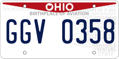 OH license plate GGV0358