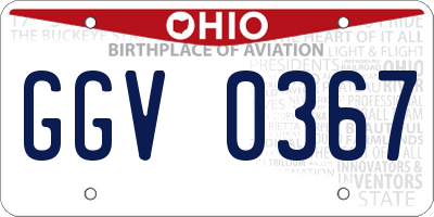 OH license plate GGV0367