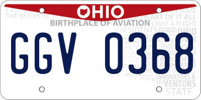 OH license plate GGV0368