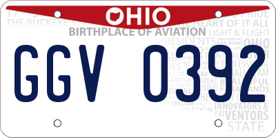 OH license plate GGV0392