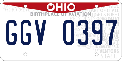 OH license plate GGV0397