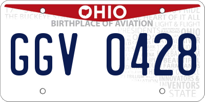 OH license plate GGV0428