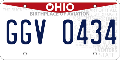 OH license plate GGV0434