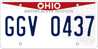 OH license plate GGV0437