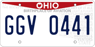 OH license plate GGV0441