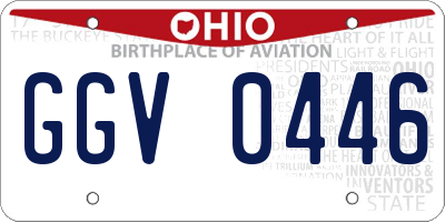 OH license plate GGV0446