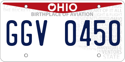 OH license plate GGV0450