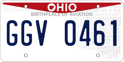 OH license plate GGV0461