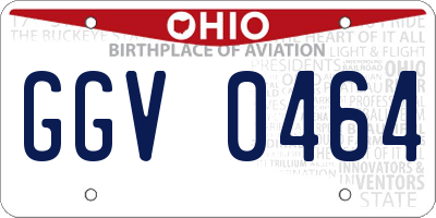 OH license plate GGV0464