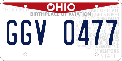 OH license plate GGV0477