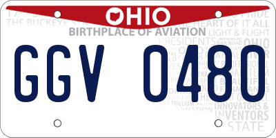 OH license plate GGV0480