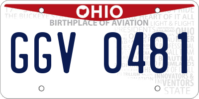 OH license plate GGV0481
