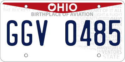 OH license plate GGV0485
