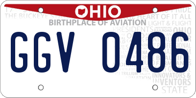 OH license plate GGV0486