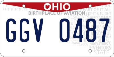 OH license plate GGV0487