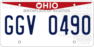 OH license plate GGV0490