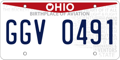 OH license plate GGV0491