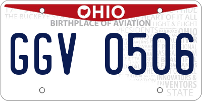 OH license plate GGV0506