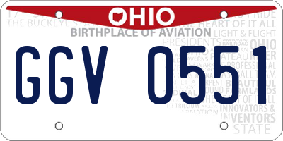 OH license plate GGV0551