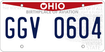 OH license plate GGV0604