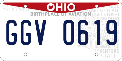 OH license plate GGV0619