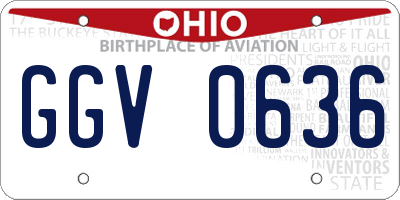 OH license plate GGV0636