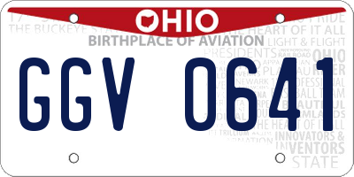 OH license plate GGV0641