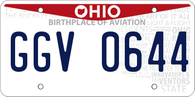 OH license plate GGV0644