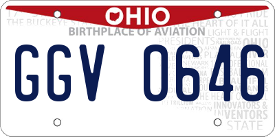 OH license plate GGV0646