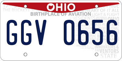 OH license plate GGV0656