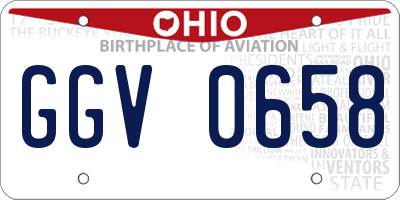 OH license plate GGV0658