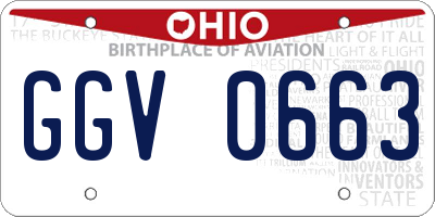 OH license plate GGV0663