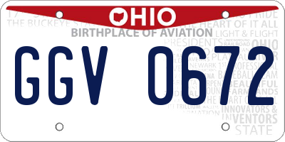 OH license plate GGV0672