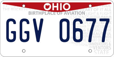 OH license plate GGV0677