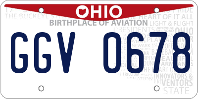 OH license plate GGV0678